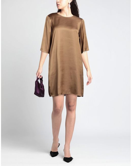 Rossopuro Brown Mini Dress