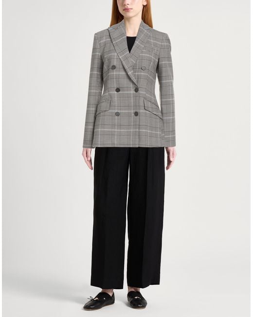 Semicouture Gray Light Blazer Polyester, Viscose, Wool, Elastane