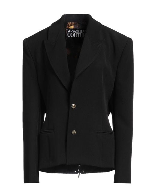 Versace Jeans Couture Black Blazer Polyester, Elastane
