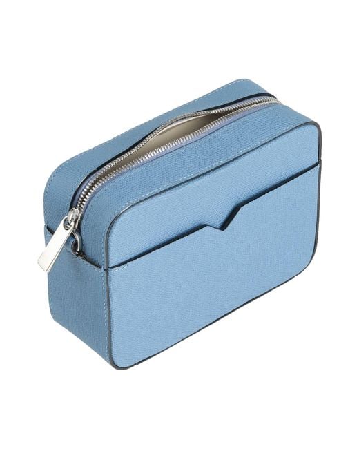 Valextra Blue Cross-Body Bag Calfskin for men