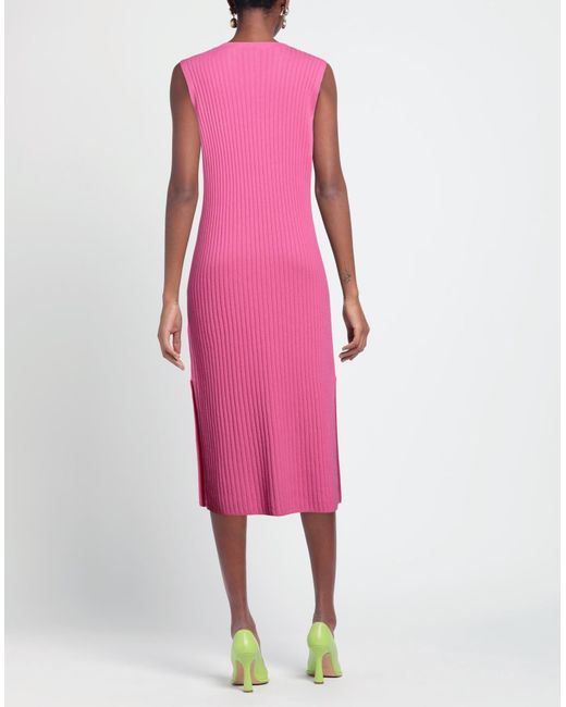 Allude Pink Midi Dress