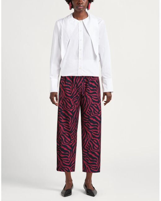 Tara Jarmon Red Midnight Pants Polyester, Elastane