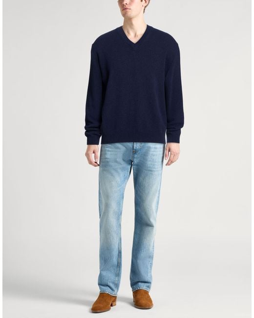 Daniele Fiesoli Blue Sweater Merino Wool, Cashmere for men