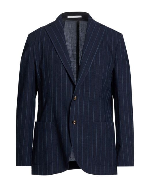 Eleventy Blue Platinum Blazer Wool, Silk, Linen, Elastane for men