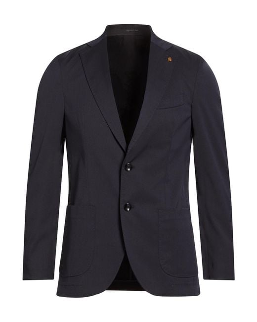 Sartoria Latorre Blue Blazer Polyester, Virgin Wool, Elastane for men