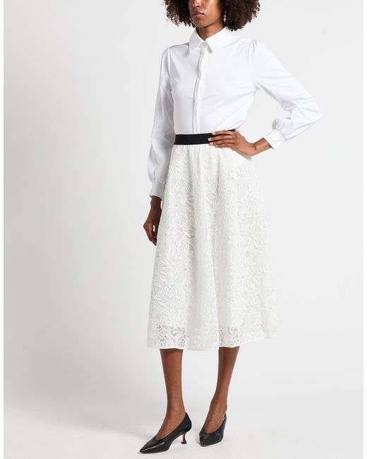 Karl Lagerfeld White Midi Skirt