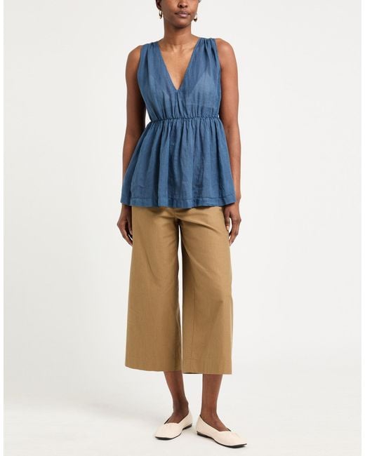 Fisico Blue Top Ramie