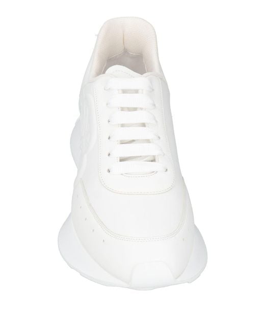 McQueen White Sneakers Leather for men
