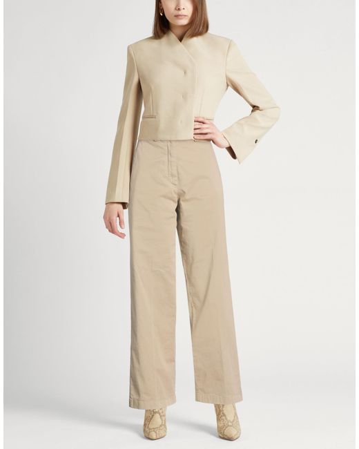 Forte_forte Natural Pants Cotton, Elastane
