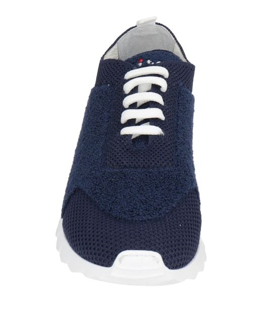 Kiton Blue Sneakers Polyester, Wool for men