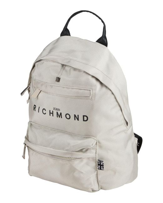 John Richmond Gray Khaki Backpack Polyester