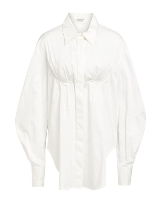 ALESSANDRO VIGILANTE White Off Shirt Cotton, Elastane