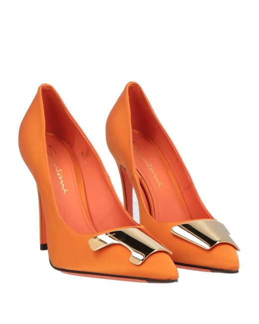 Santoni Orange Pumps