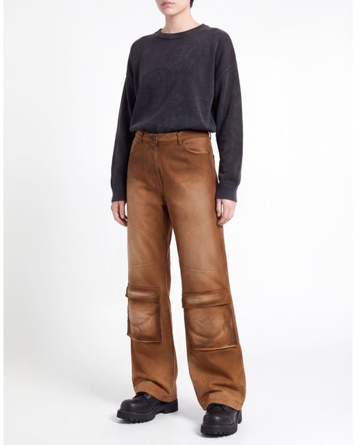 MSGM Brown Camel Jeans Cotton
