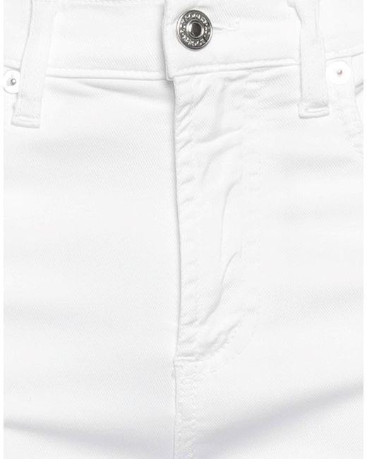 Roy Rogers White Pants Cotton, Lyocell, Elastane
