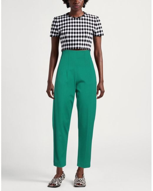 MEIMEIJ Green Emerald Pants Viscose, Polyamide, Elastane, Acetate