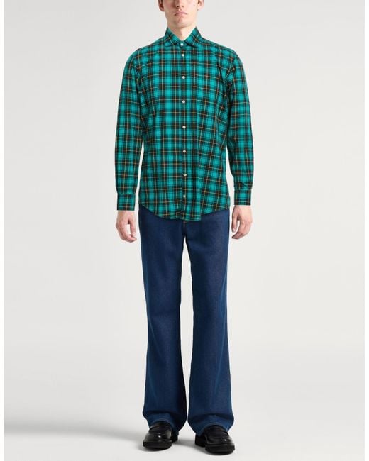 Massimo Alba Blue Emerald Shirt Cotton for men