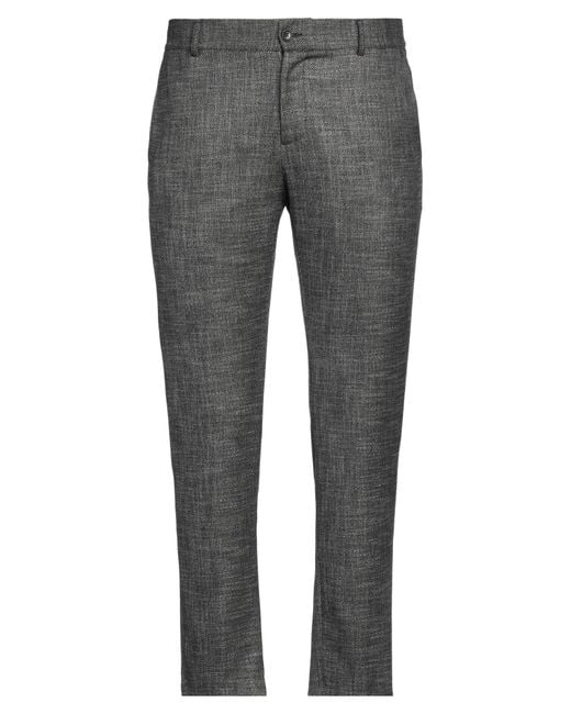 Daniele Alessandrini Gray Pants Polyester, Viscose, Elastane for men