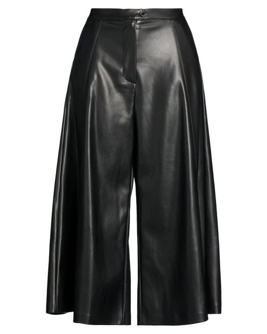 Manila Grace Black Pants Polyurethane, Polyester