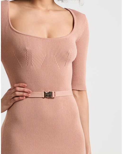Elisabetta Franchi Pink Midi-Kleid