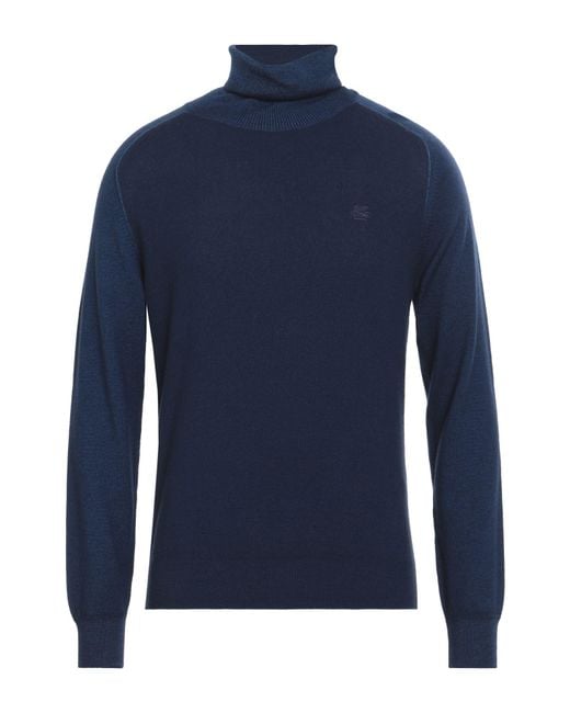 Etro Blue Turtleneck for men