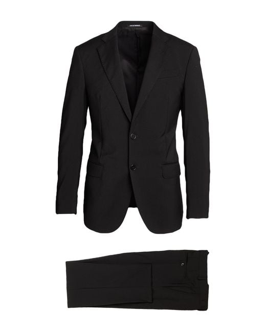 Emporio Armani Black Suits for men