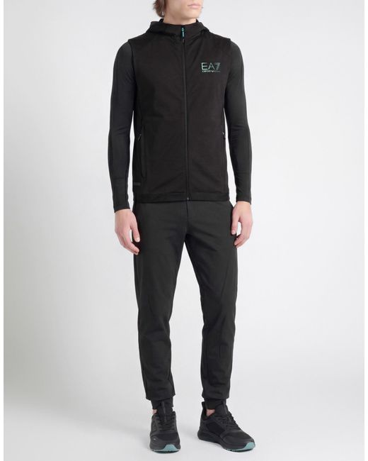 EA7 Black Gilet for men