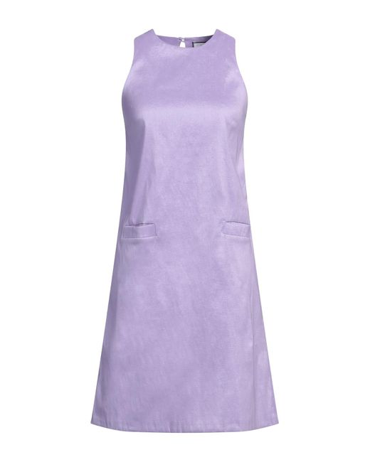 THE ABITO Milano Purple Midi Dress Polyester, Nylon, Elastane