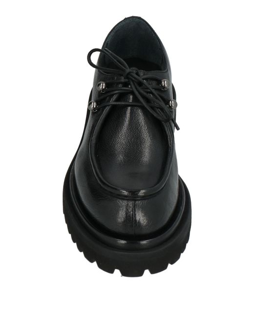 Officine Creative Black Lace-Up Shoes Leather