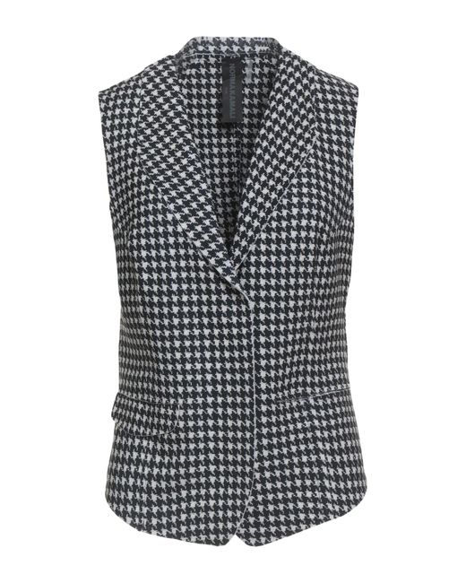 Norma Kamali Gray Tailored Vest Polyester, Elastane