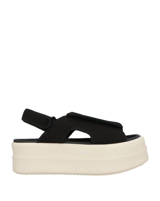 Rick Owens Black Sandals Textile Fibers for men