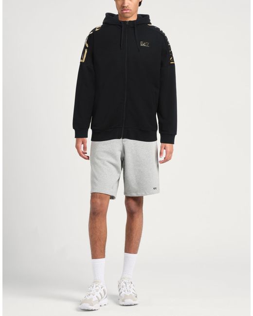 EA7 Black Sweatshirt Cotton, Polyester for men