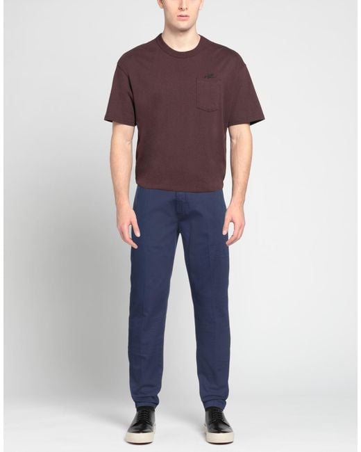 Yan Simmon Blue Pants Cotton, Elastane for men