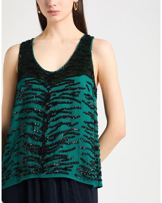 Pinko Green Top Viscose, Polyester