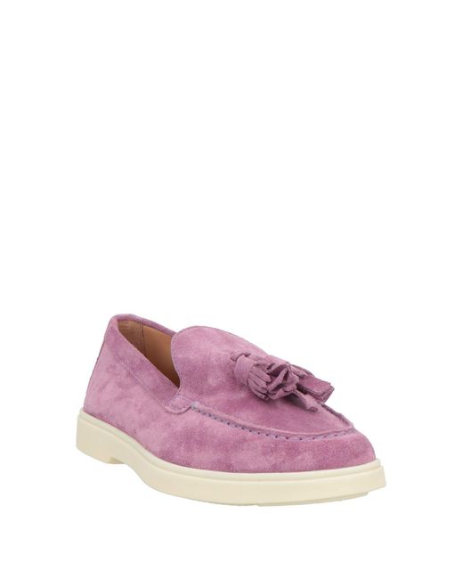 Mocassins Santoni Femme En Cuir Beige Rosé - Pointure 40.5 - Pampille Décorative - Neuf Avec Boîte