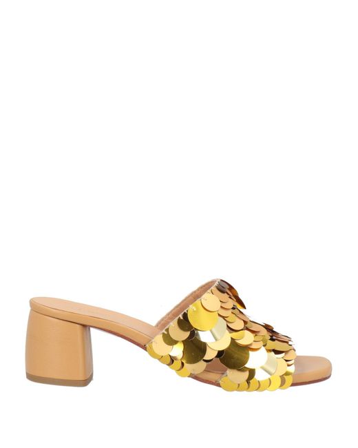 Maliparmi Metallic Sandals Textile Fibers