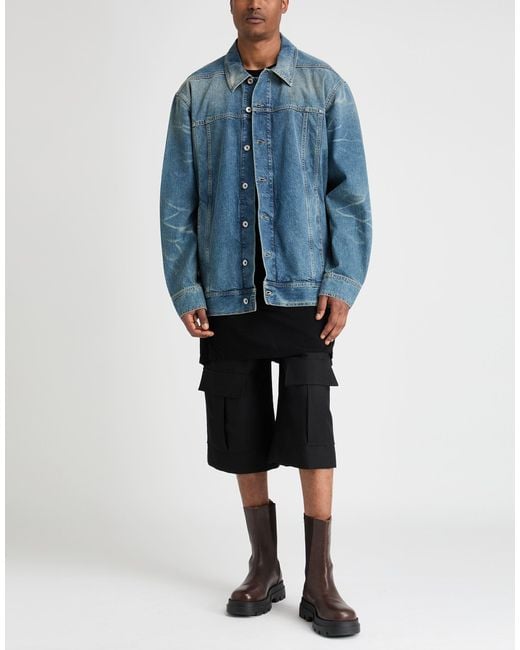 Rick Owens Blue Denim Outerwear for men