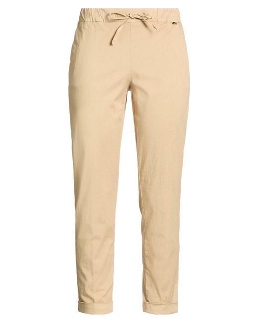 Teleria Zed Natural Sand Pants Cotton, Elastomultiester, Viscose, Elastane