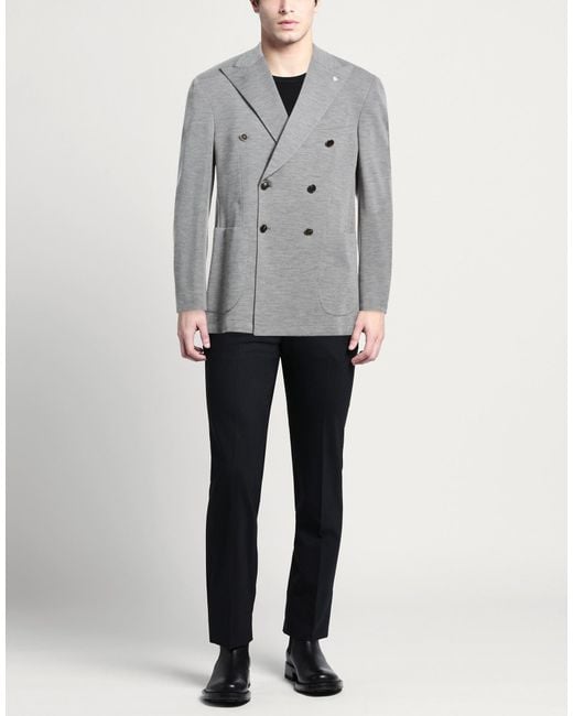 Sartoria Latorre Gray Blazer Virgin Wool for men
