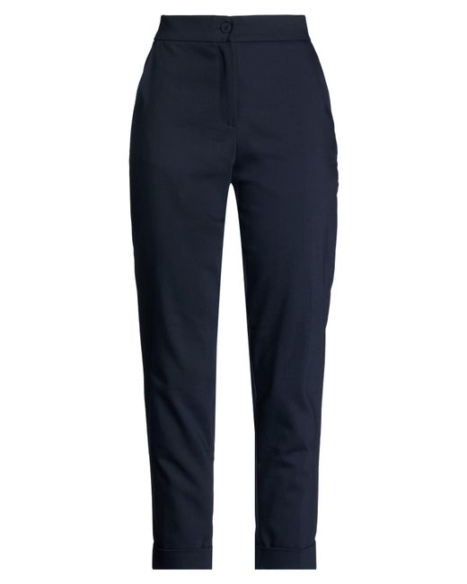 Caractere Blue Pants Cotton, Polyester, Elastane