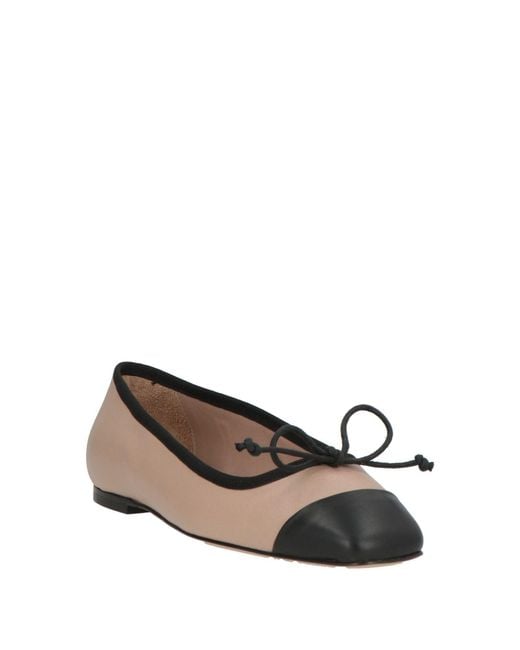 Baldinini Brown Light Ballet Flats Leather