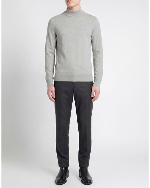 Boss Gray Turtleneck Virgin Wool, Polyacrylic for men