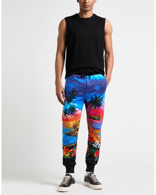 Dolce & Gabbana Blue Azure Pants Cotton for men