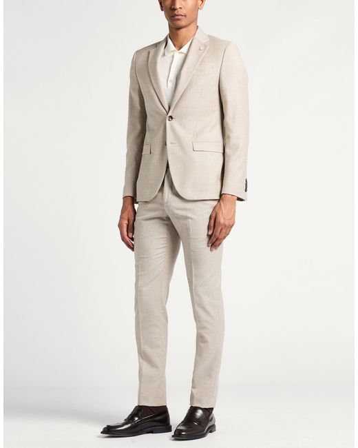 Manuel Ritz White Suit Virgin Wool, Elastane for men