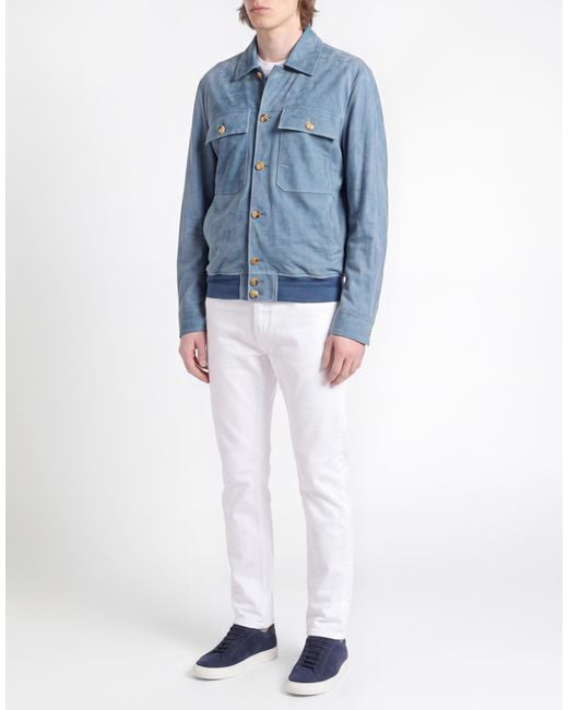 Jacob Cohen Blue Slate Jacket Polyester, Elastane for men