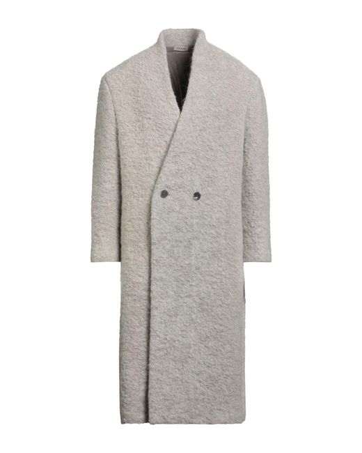 Fear Of God Gray Coat Virgin Wool, Cotton, Polyamide for men