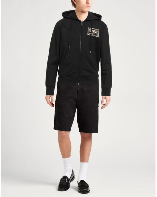 Versace Jeans Couture Black Sweatshirt Cotton for men
