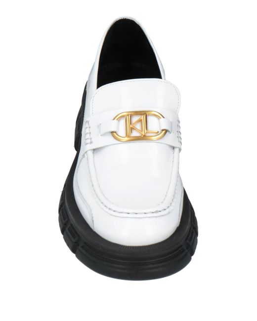 Karl Lagerfeld White Mokassin