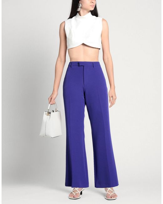 Berwich Blue Pants Polyester, Elastane