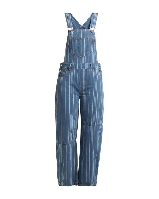 Ganni Blue Dungarees